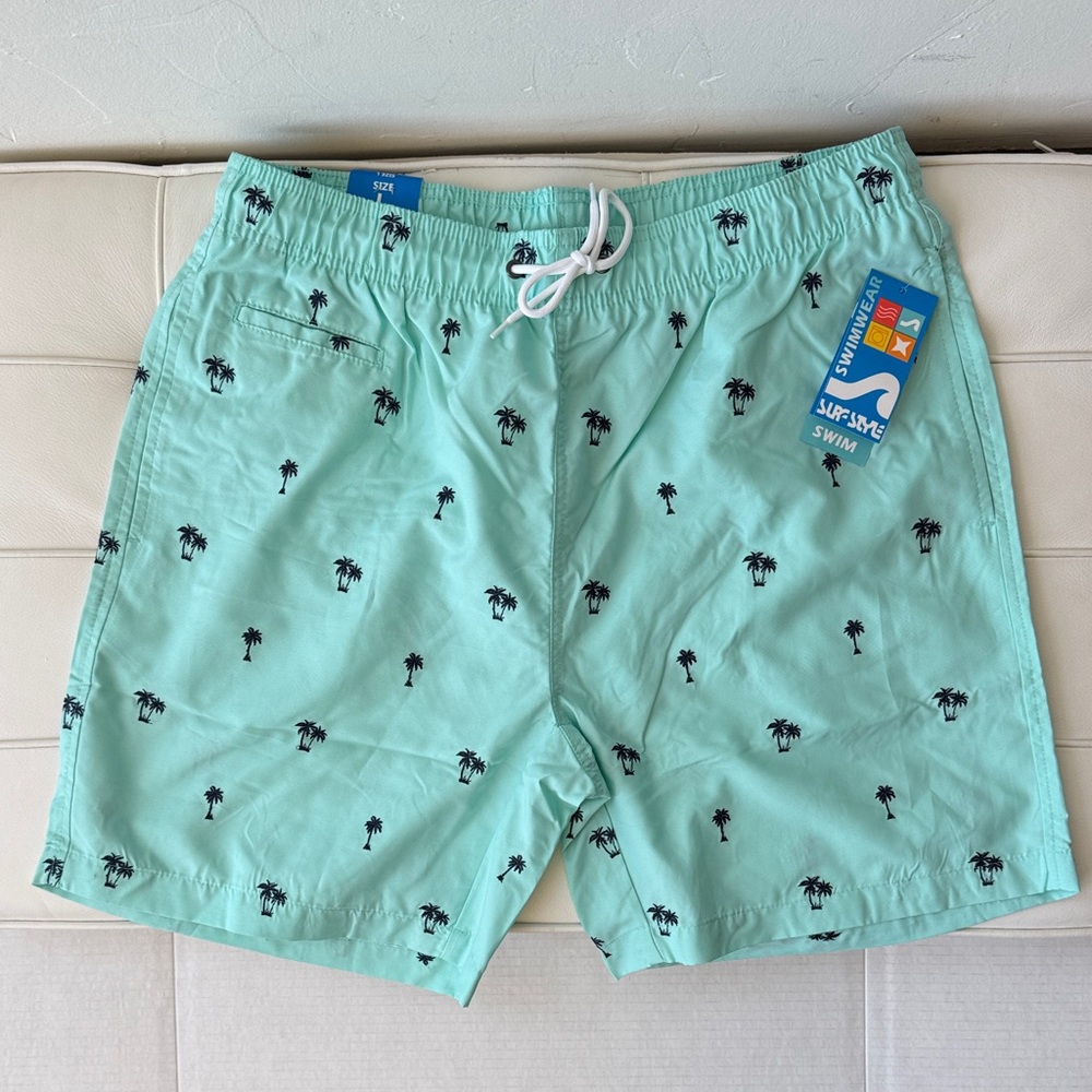 Surf Style Mint Green Swim Shorts